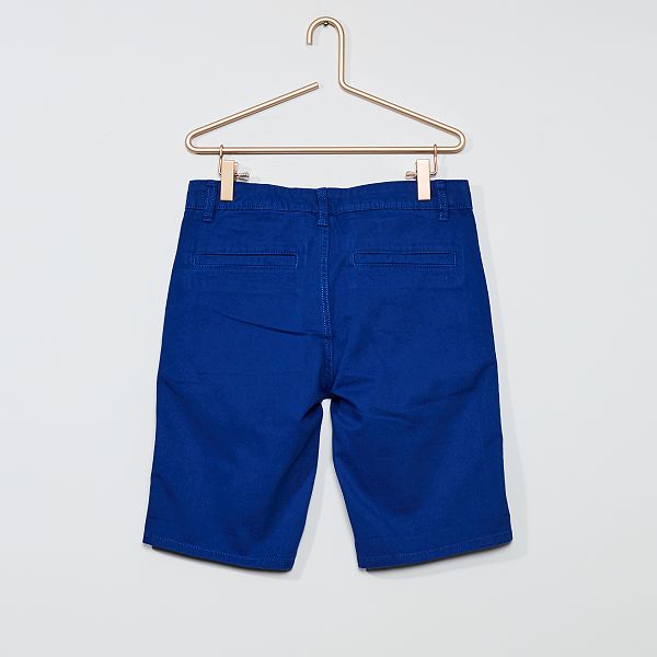 Bermuda chino regular Garçon adolescent - bleu marine ...