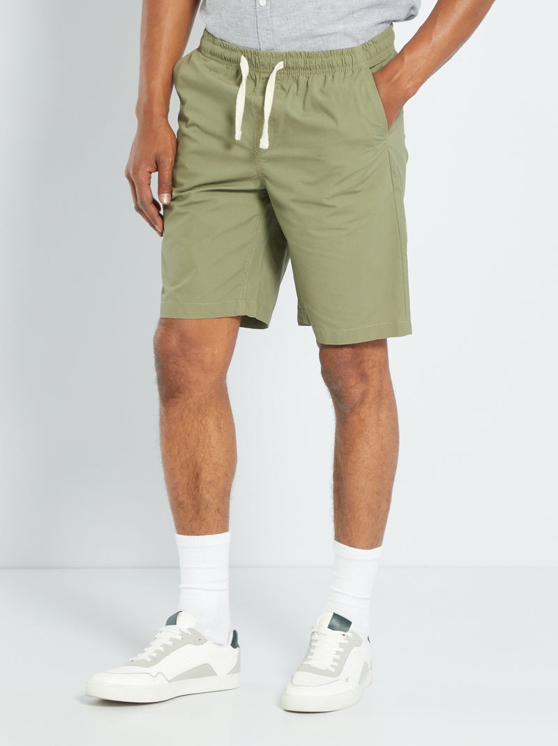 Bermuda chino ripstop Kaki - Kiabi
