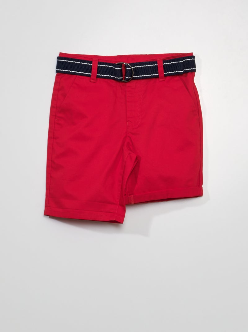 Bermuda chino rouge - Kiabi