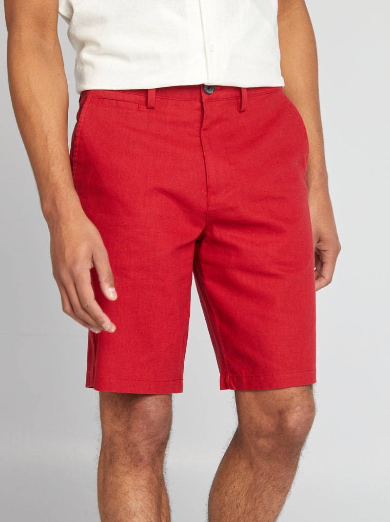 Bermuda chino Rouge - Kiabi