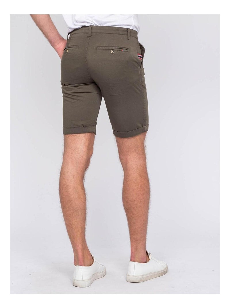 Bermuda chino slim BANIKO Vert kaki clair - Kiabi