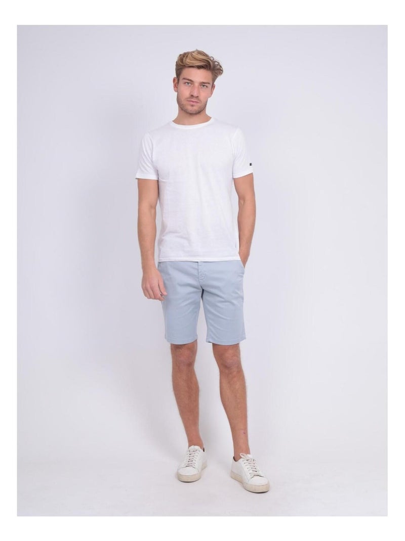 Bermuda chino slim BERKLEY Bleu ciel - Kiabi