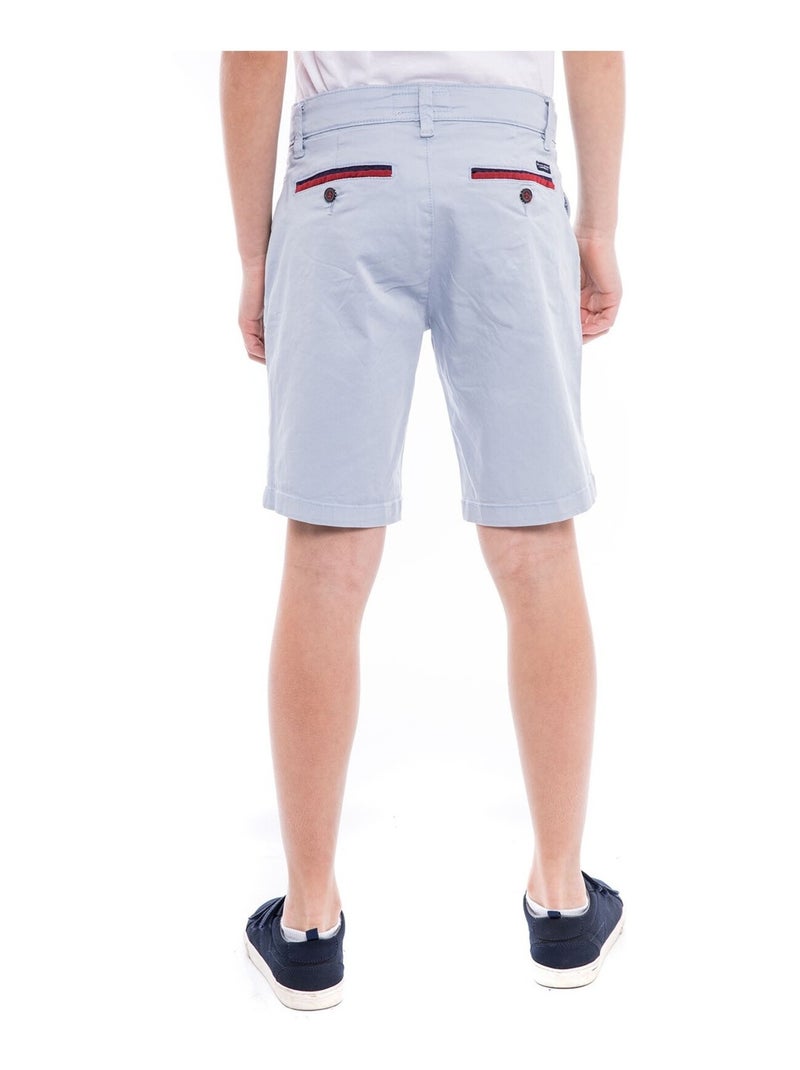 Bermuda chino slim BERKLEY garçon Bleu ciel - Kiabi