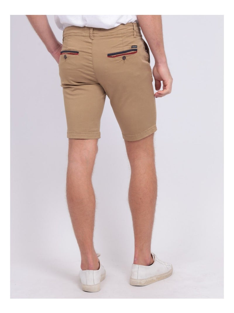 Bermuda chino slim BERKLEY Marron - Kiabi