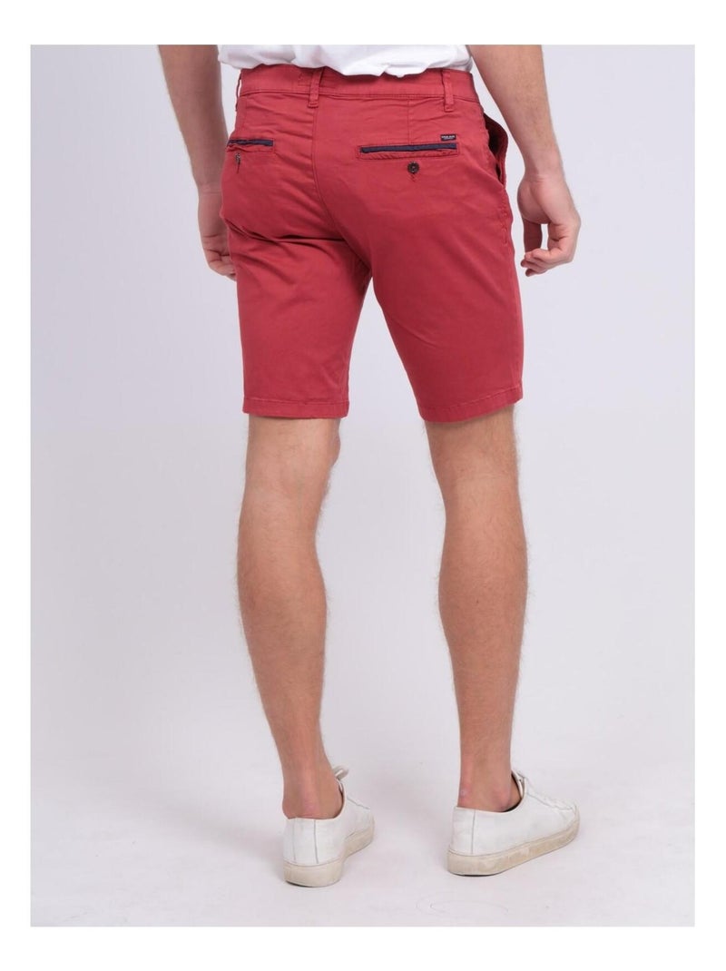 Bermuda chino slim BERKLEY Rouge - Kiabi