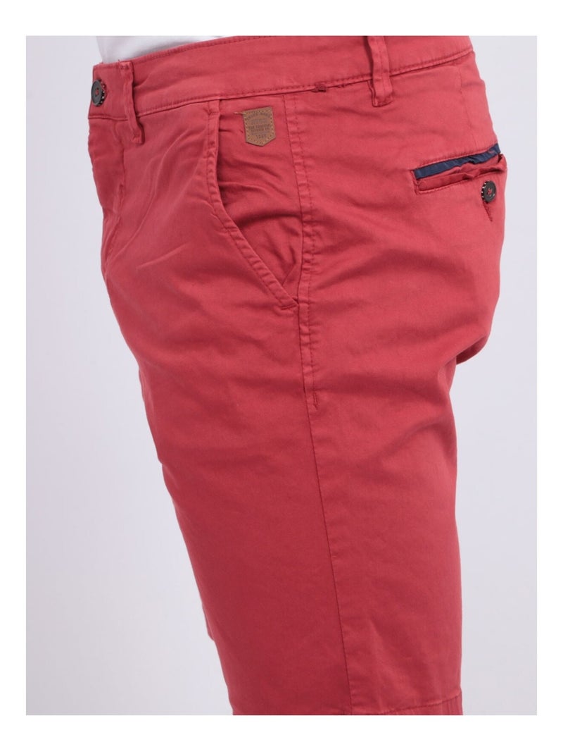 Bermuda chino slim BERKLEY Rouge - Kiabi