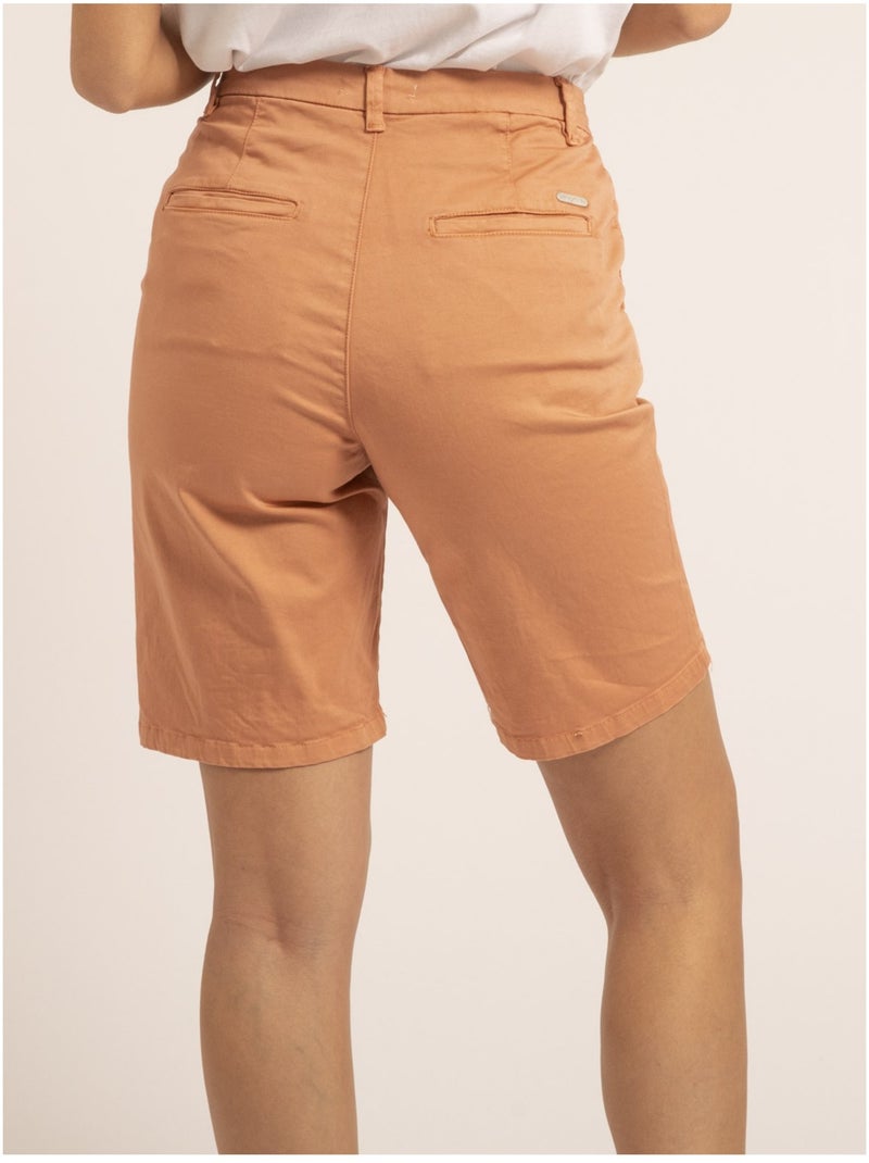 Bermuda chino slim XILAMA Orange - Kiabi