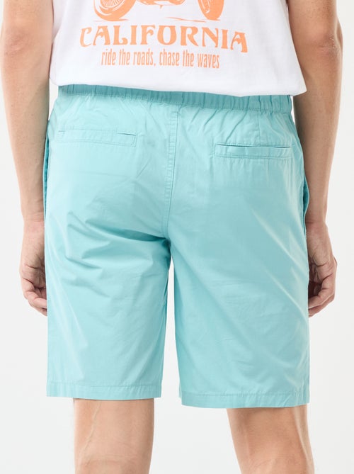 Bermuda chino uni avec cordons de serrage - Kiabi