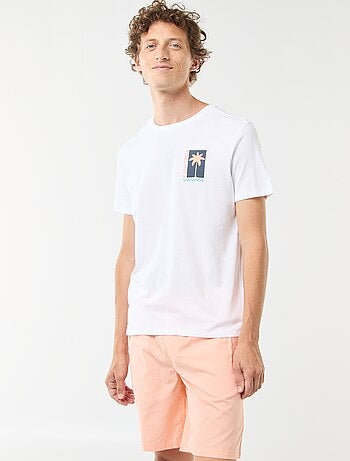 Bermuda chino uni avec cordons de serrage