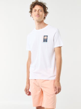 Bermuda chino uni avec cordons de serrage