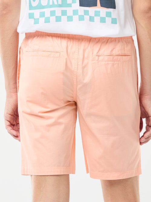 Bermuda chino uni avec cordons de serrage - Kiabi