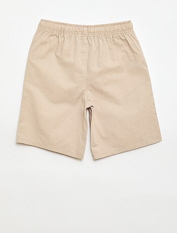 Bermuda chino uni avec liens de serrage