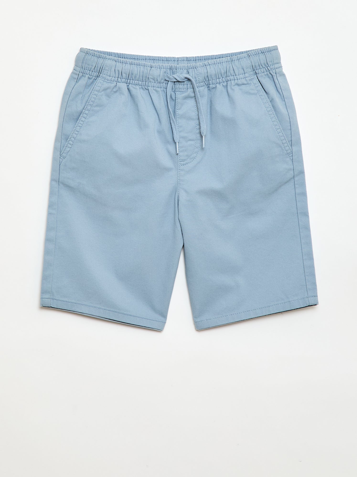 Bermuda chino uni avec liens de serrage