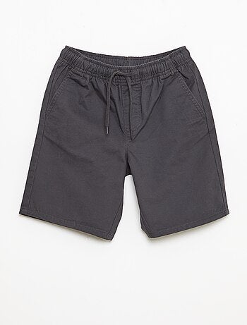 Bermuda chino uni avec liens de serrage