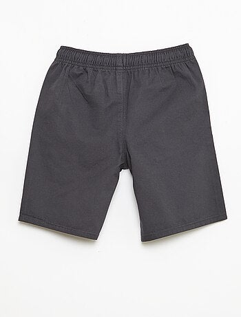 Bermuda chino uni avec liens de serrage