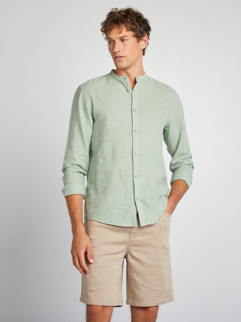 Bermuda chino uni beige - Kiabi