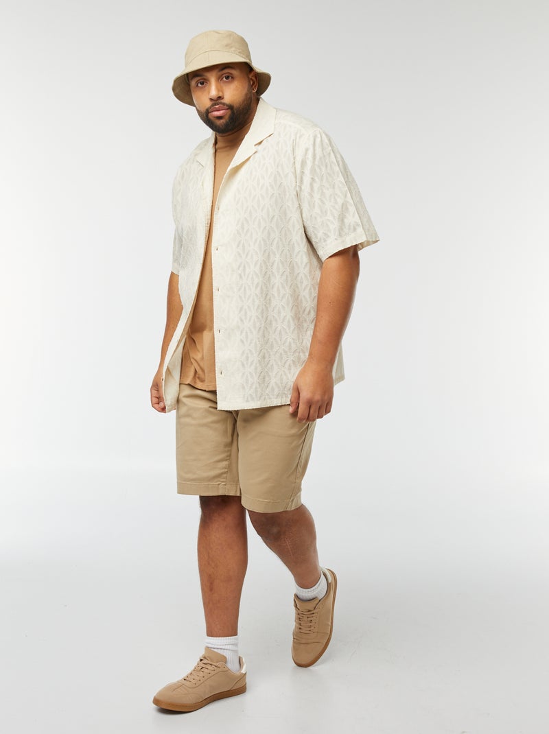 Bermuda chino uni Beige - Kiabi
