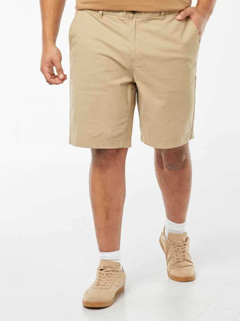 Bermuda chino uni Beige - Kiabi