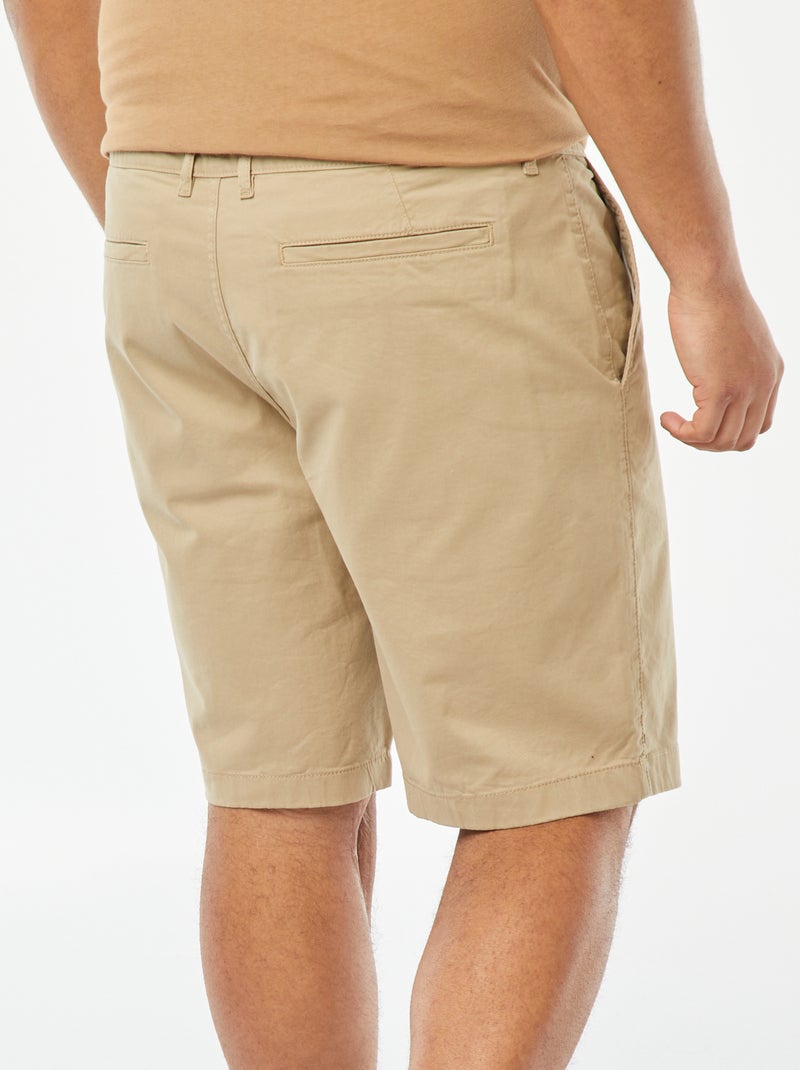 Bermuda chino uni Beige - Kiabi