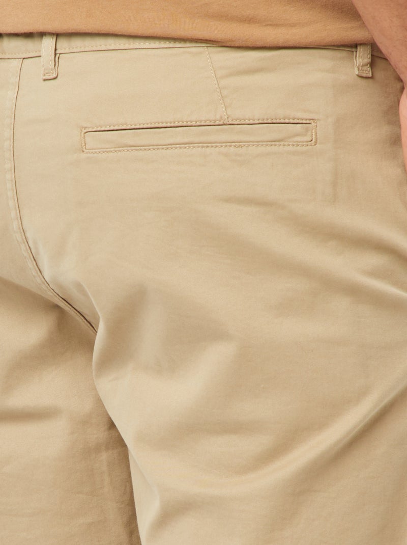 Bermuda chino uni Beige - Kiabi