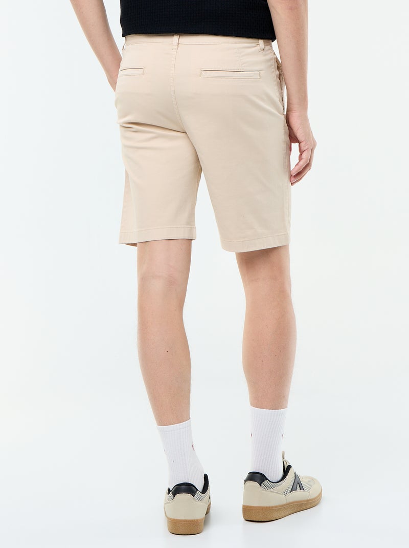 Bermuda chino uni Beige - Kiabi
