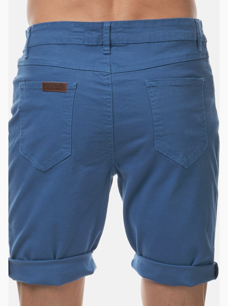 Bermuda chino uni Bleu - Kiabi