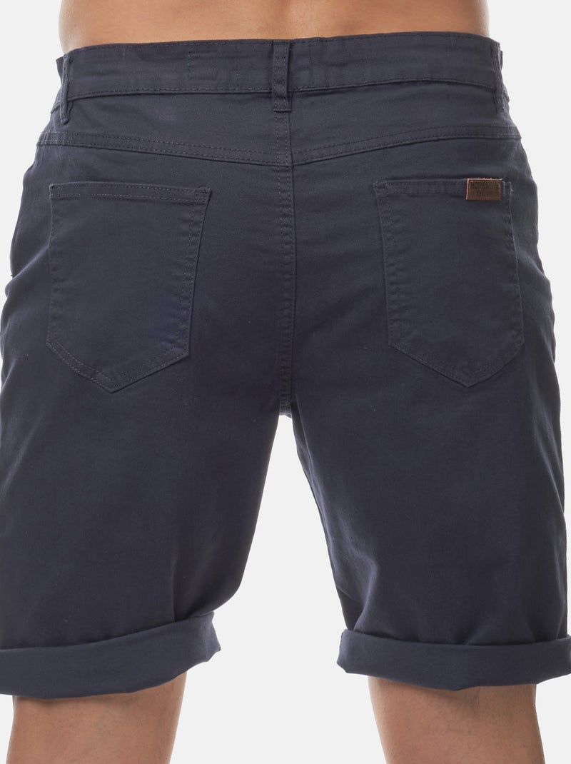 Bermuda chino uni Bleu marine - Kiabi