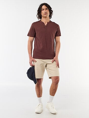 Bermuda chino uni en dobby