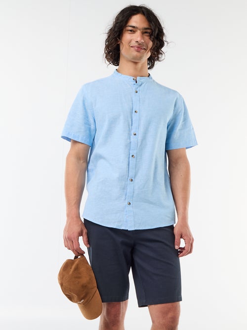 Bermuda chino uni en dobby - Kiabi