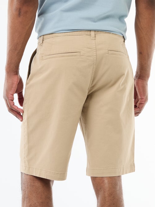 Bermuda chino uni en twill - Kiabi