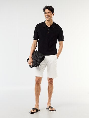 Bermuda chino uni en twill