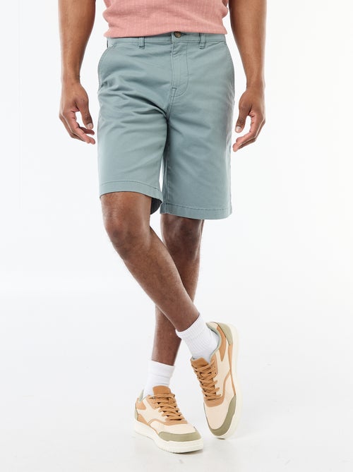 Bermuda chino uni en twill - Kiabi