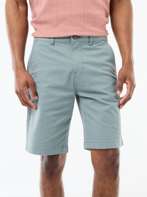 Bermuda chino uni en twill - Kiabi