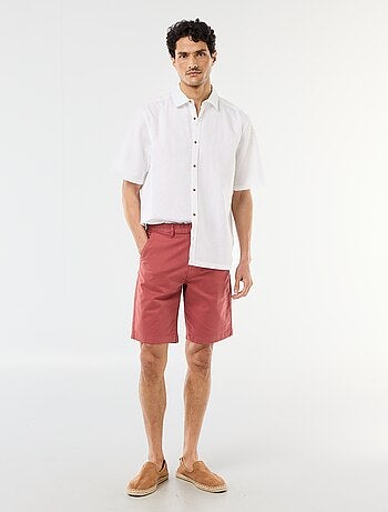 Bermuda chino uni en twill