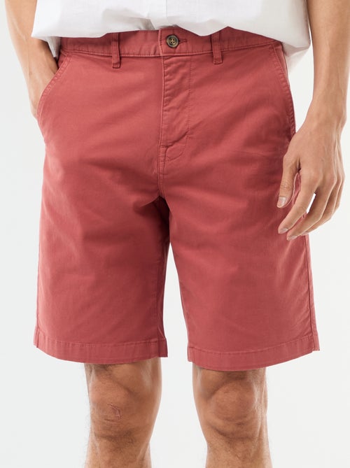 Bermuda chino uni en twill - Kiabi