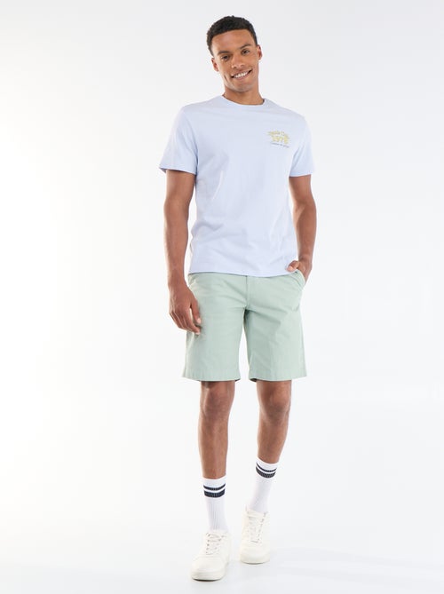 Bermuda chino uni en twill - Kiabi