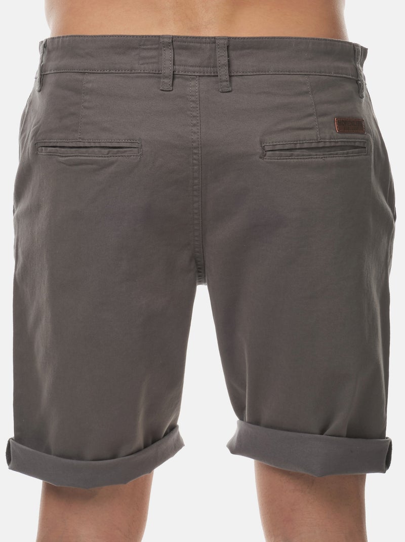 Bermuda chino uni Gris - Kiabi