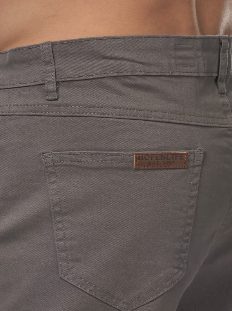 Bermuda chino uni Gris - Kiabi