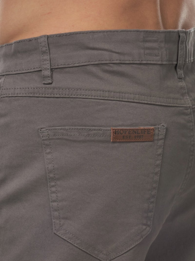 Bermuda chino uni Gris - Kiabi