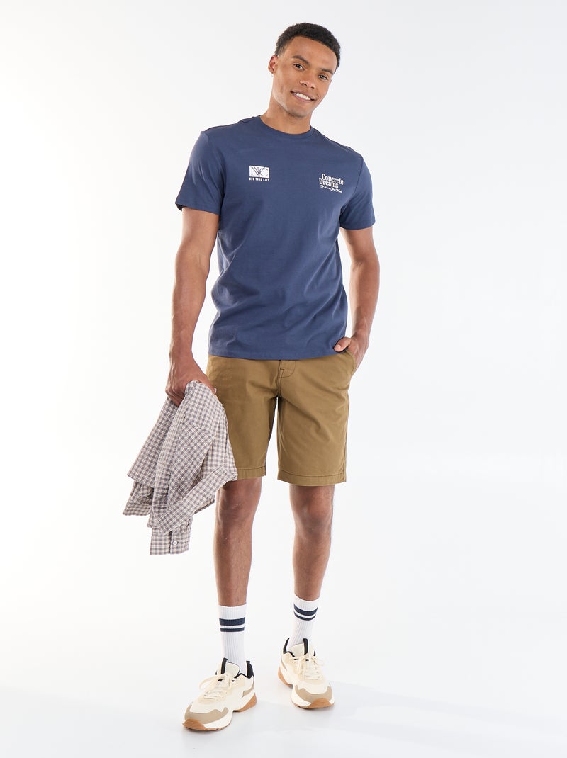 Bermuda chino uni Marron - Kiabi