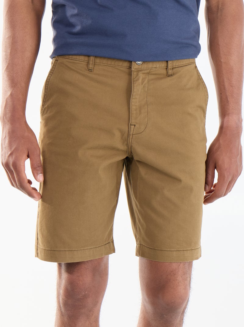 Bermuda chino uni Marron - Kiabi