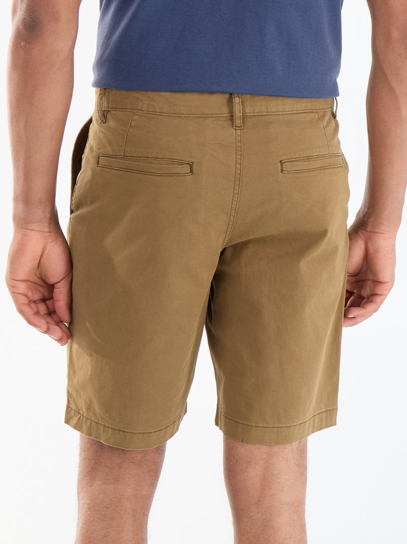 Bermuda chino uni Marron - Kiabi