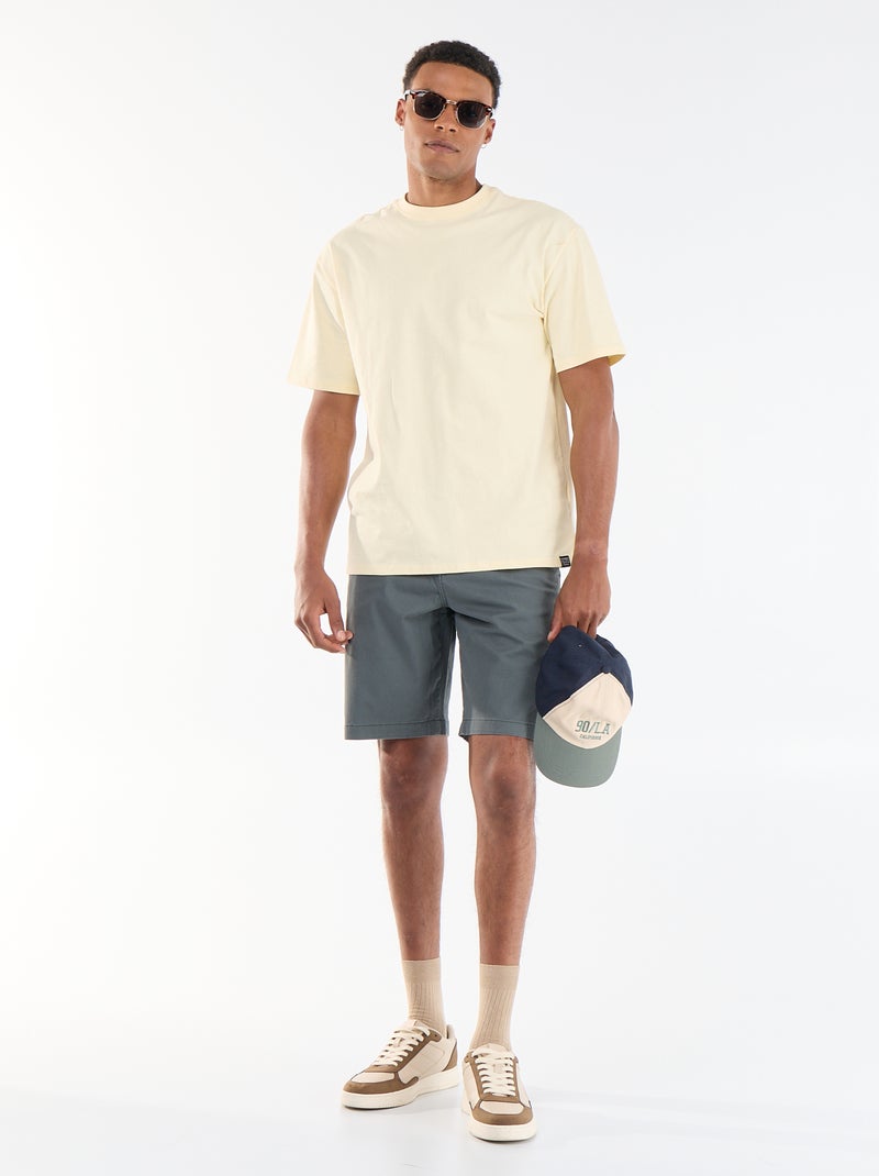 Bermuda chino uni Vert - Kiabi