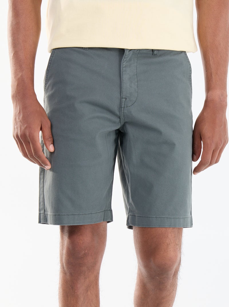 Bermuda chino uni Vert - Kiabi