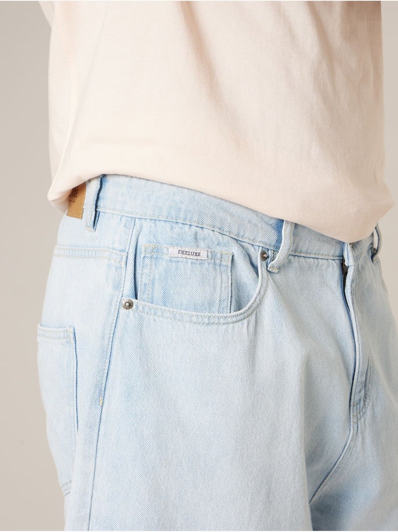 Bermuda confort homme en jean 'Deeluxe' Bleu ciel - Kiabi