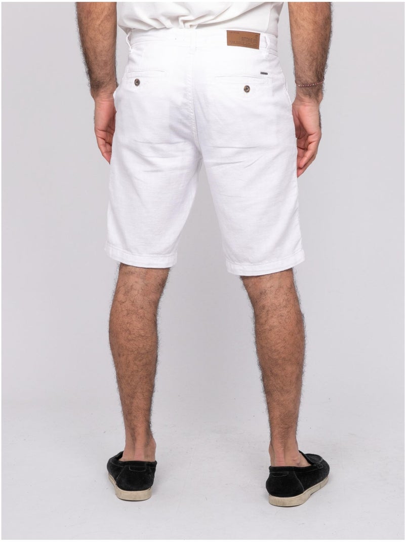 Bermuda coton  belkino Blanc - Kiabi