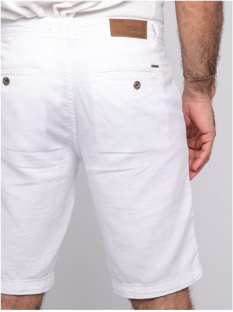Bermuda coton  belkino Blanc - Kiabi