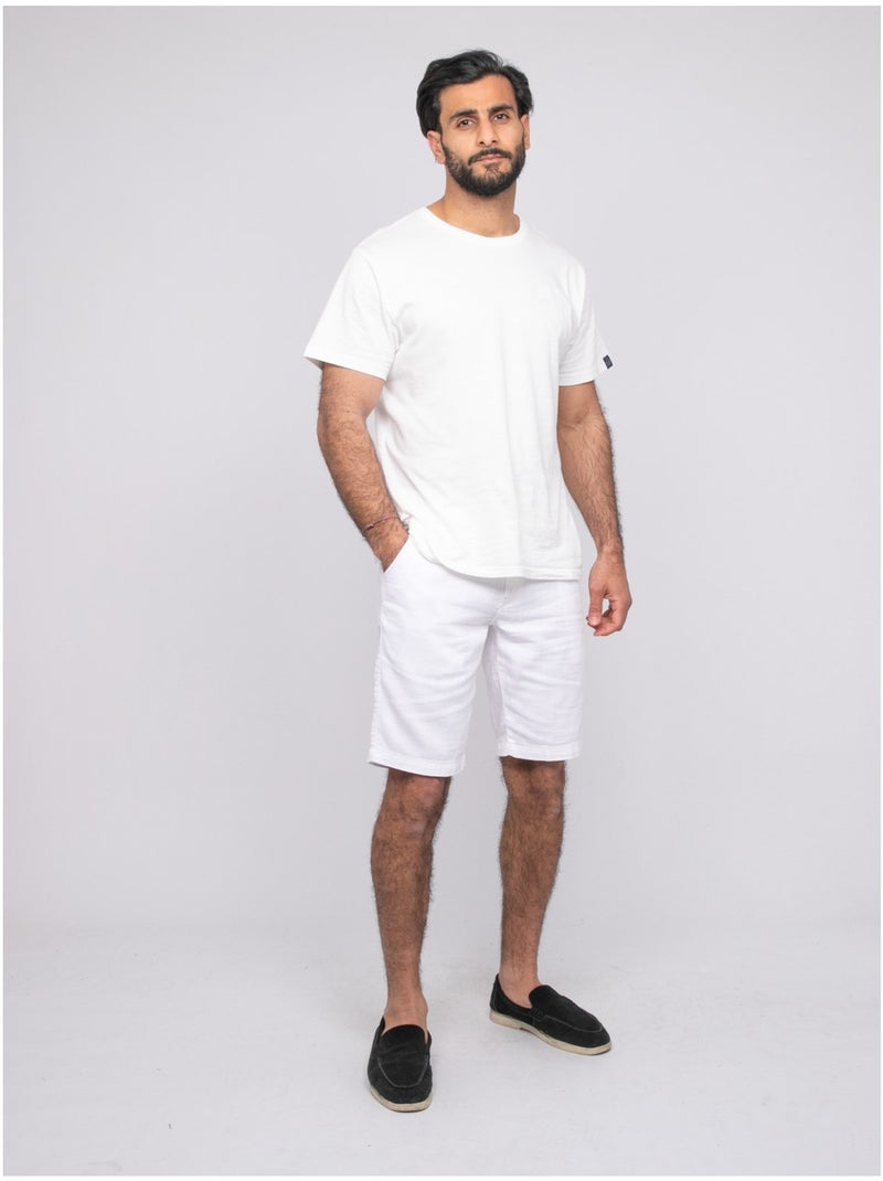 Bermuda coton  belkino Blanc - Kiabi