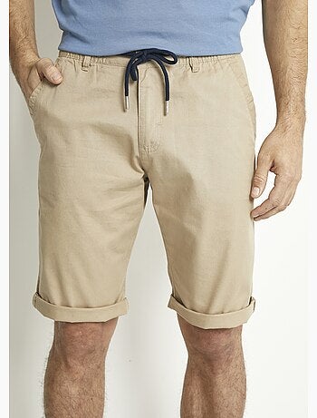 Bermuda coton ceinture élastiquée - Afibel