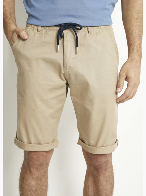Bermuda coton ceinture élastiquée - Afibel - Kiabi